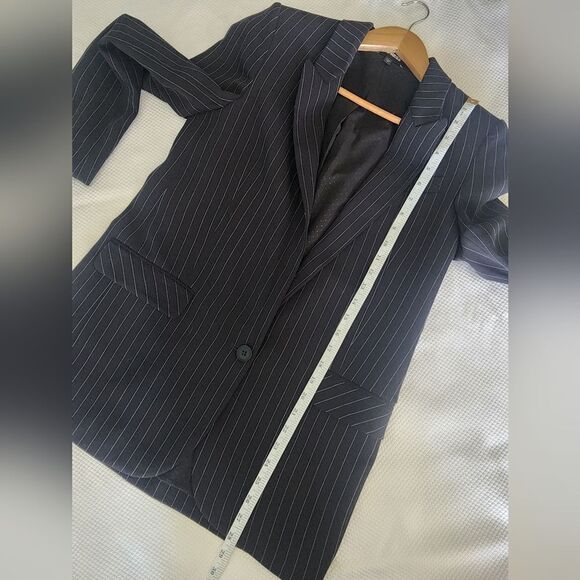 Express button front blazer sport jacket minimalist contemporary - Picture 8 of 16